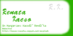 renata kacso business card